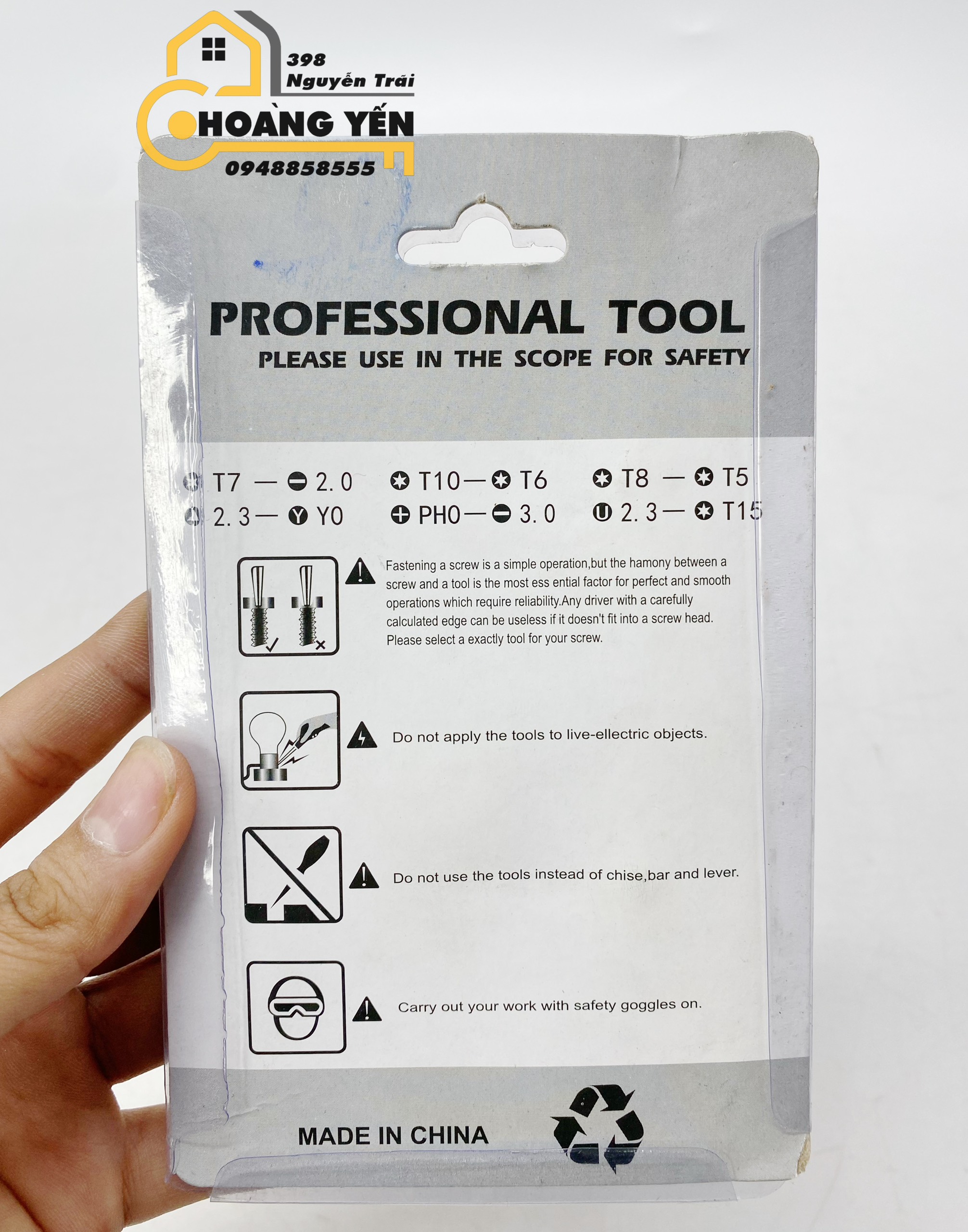 Bộ tua vít nam châm đa năng Professional Tools 6in1  Bộ Tua vít dùng cho gai đình Bộ tô vít thay nhiều đầu Bộ tô vít có nam châm thay nhiều đầu dùng cho gia đình
