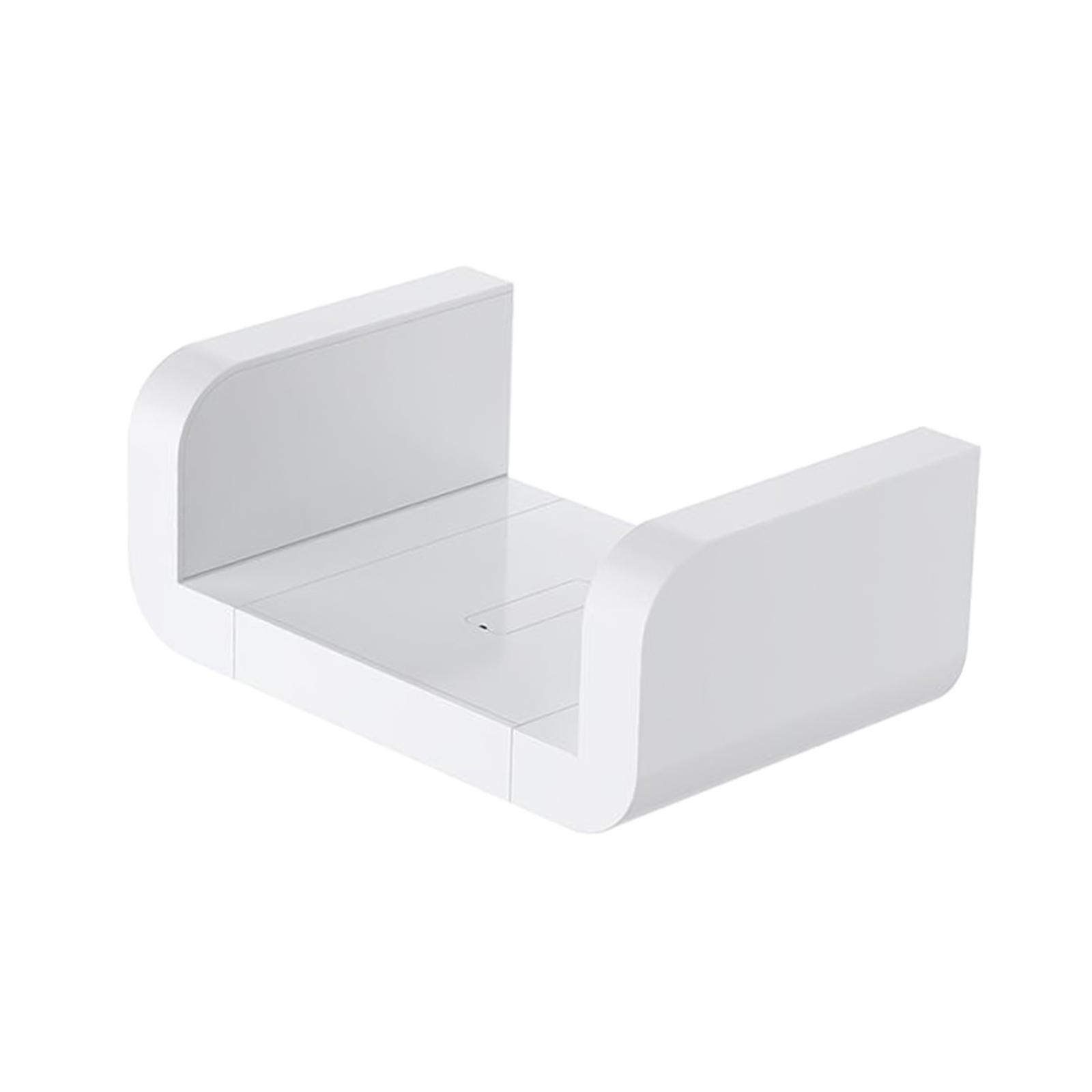 Floating Wall Shelves White U Shaped for Bathroom Display Organizer