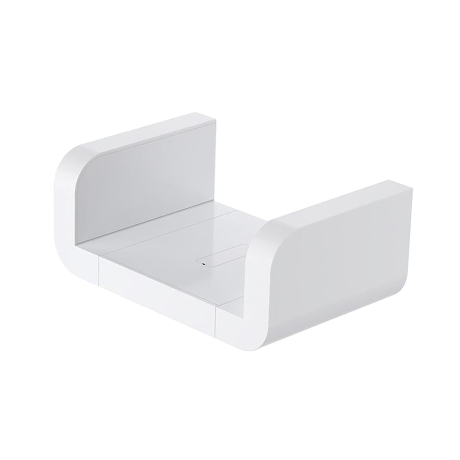 2xFloating Wall Shelves White for Bathroom Display Organizer