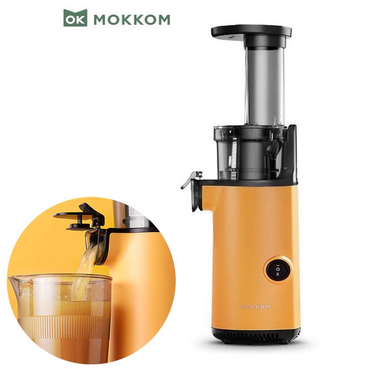 Máy ép trái cây tốc độ chậm cầm tay thương hiệu cao cấp Mokkom MK-SJ001 - Công suất: 130W - Chất liệu: Tritan, ABS, Inox 304 - 2 màu: Xanh và Vàng - Hàng Nhập Khẩu