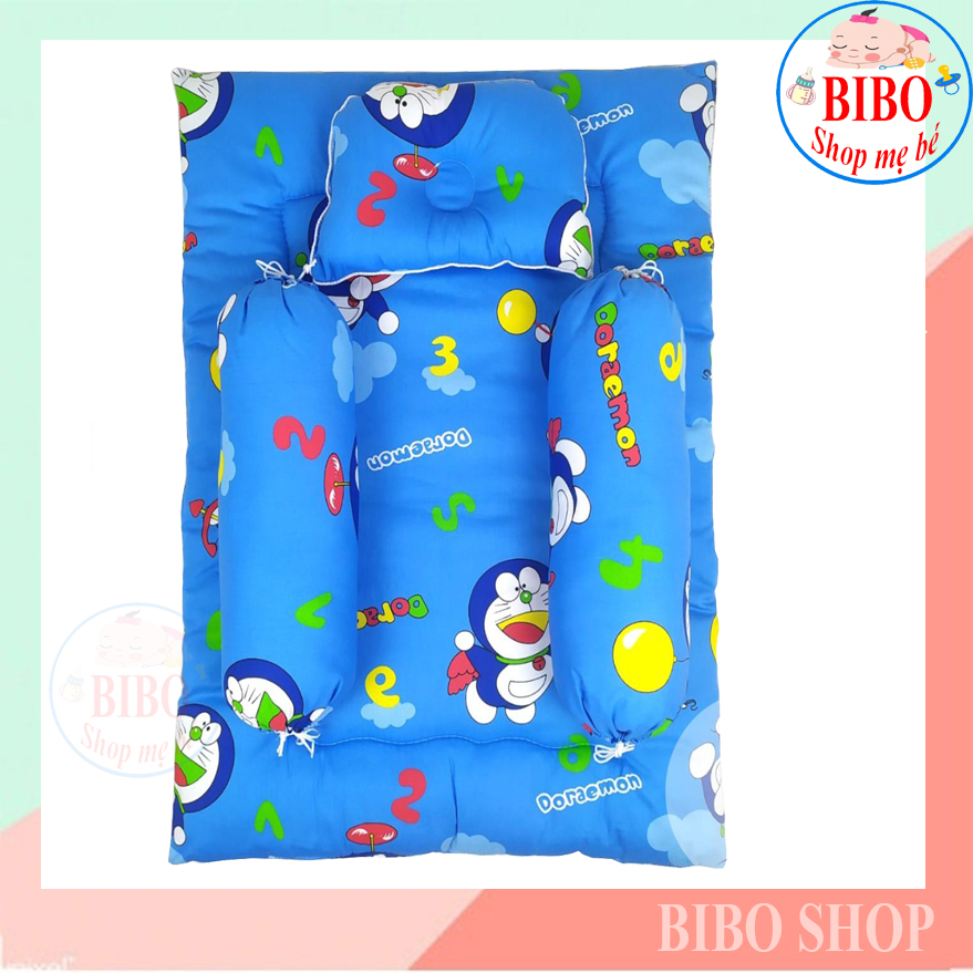 BỘ GỐI NỆM SƠ SINH CAO CẤP 100% COTTON CHO BÉ