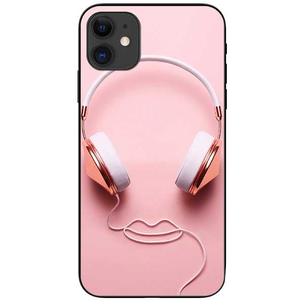Ốp lưng dành cho Iphone 12 Mini Tai Nghe Hồng