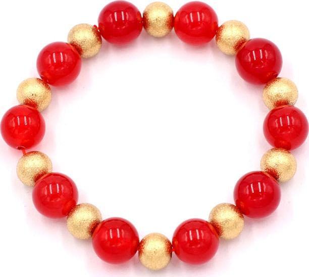 Chuỗi đeo tay - đá thạch anh đỏ 10 ly VTAOHVT1 - hợp mệnh Hỏa, mệnh Thổ
