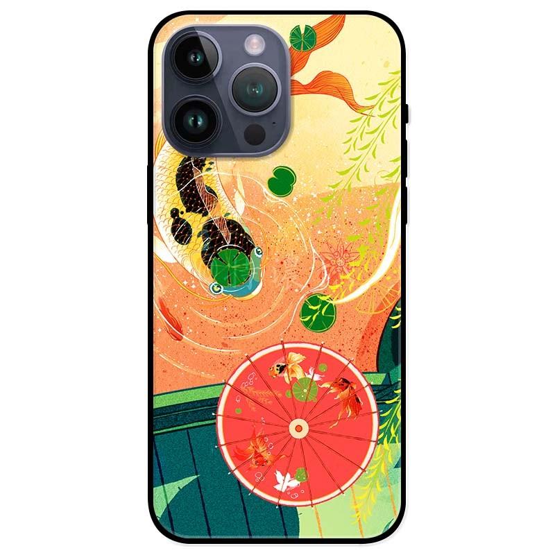 Ốp lưng dành cho Iphone 14 - Iphone 14 Plus - Iphone 14 Pro - Iphone 14 Pro Max - Cá Chép Và Ô Đỏ