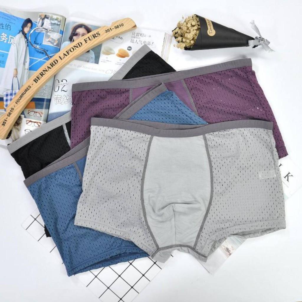 Combo 4 Quần Lót Nam Boxer Thông Hơi Cao Cấp SIME