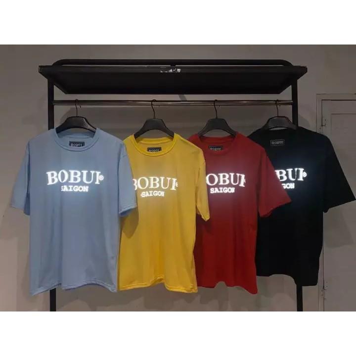 Áo Oversize BOBUI Xanh Phản Quang , Tee Bobui Saigon Reflective BLUE