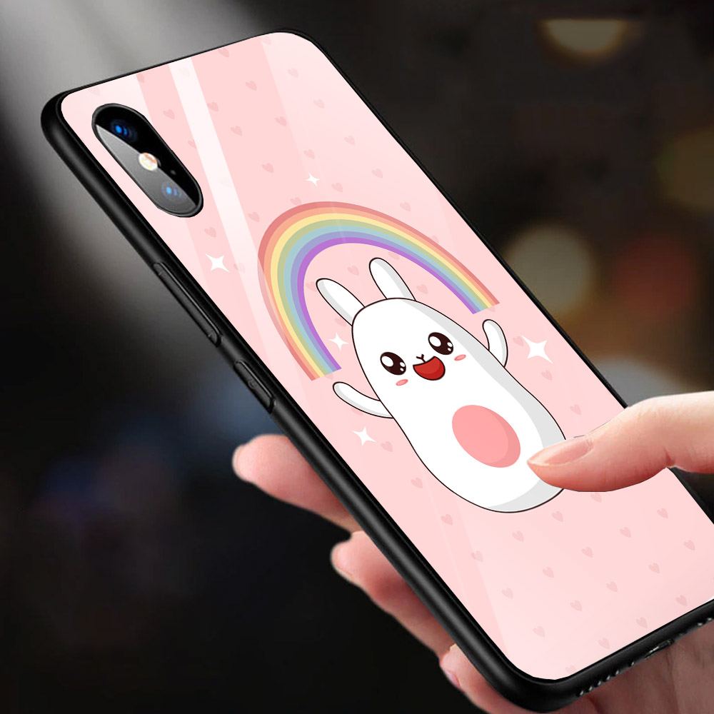 Ốp kính cường lực cho điện thoại iPhone X - Cầu vòng MS ACIKI001