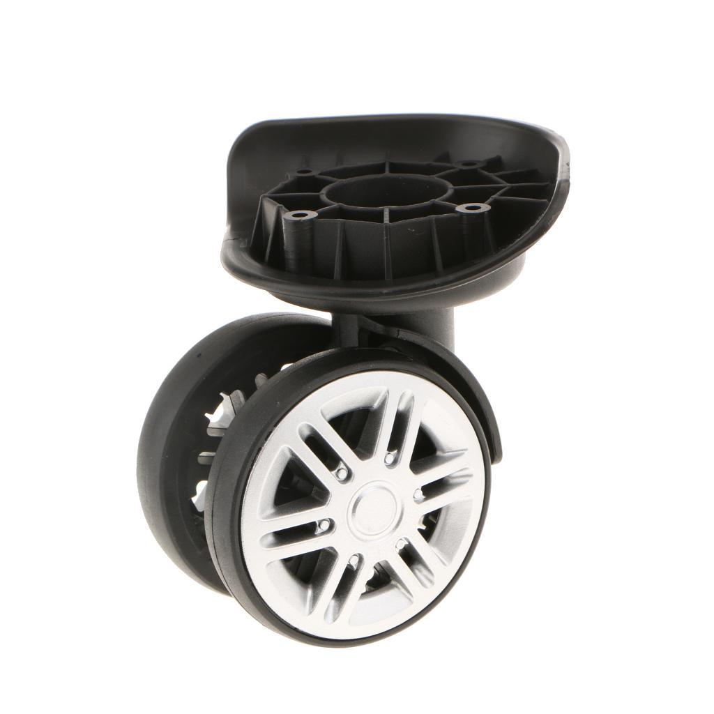 3x 4 Pieces Replacement Travel Luggage / Trolley Case Universal Swivel Casters Dual Roller Bearing Wheels for DIY / Repair - Black