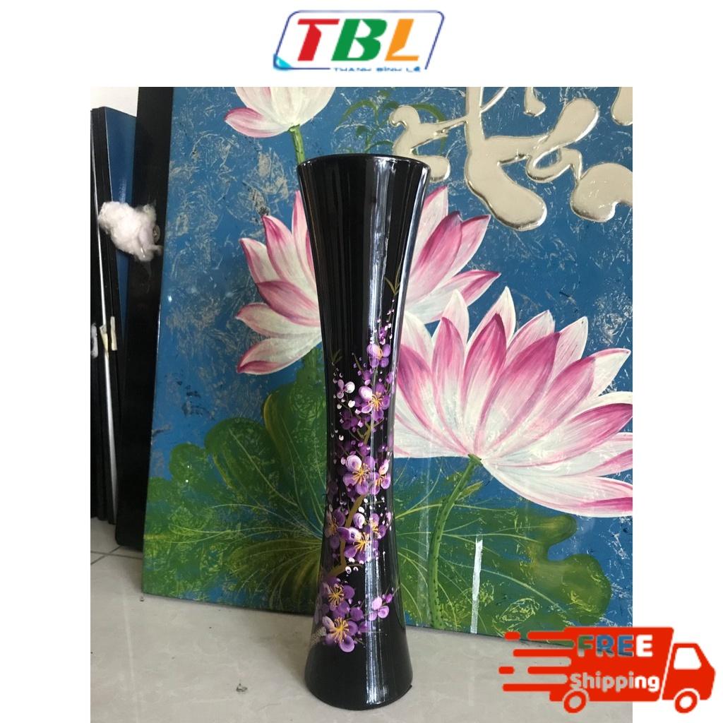 Bình ly sơn mài Thanh Bình Lê cao cấp nhiều họa tiết size 30x7 cm