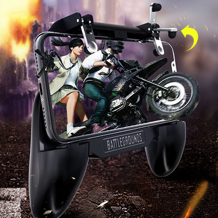 Tay cầm chơi game PUBG cao cấp tích hợp quạt tản nhiệt và sạc dự phòng cho điện thoại SR2 (4000mAh)-Hàng chính hãng