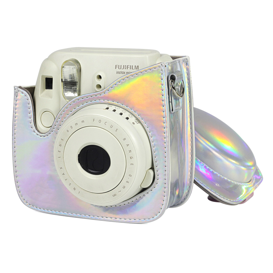 Bao Da Bảo Vệ Máy Chụp Ảnh Lấy Liền Instax Mini 9 / Mini 8 - Holo Silver