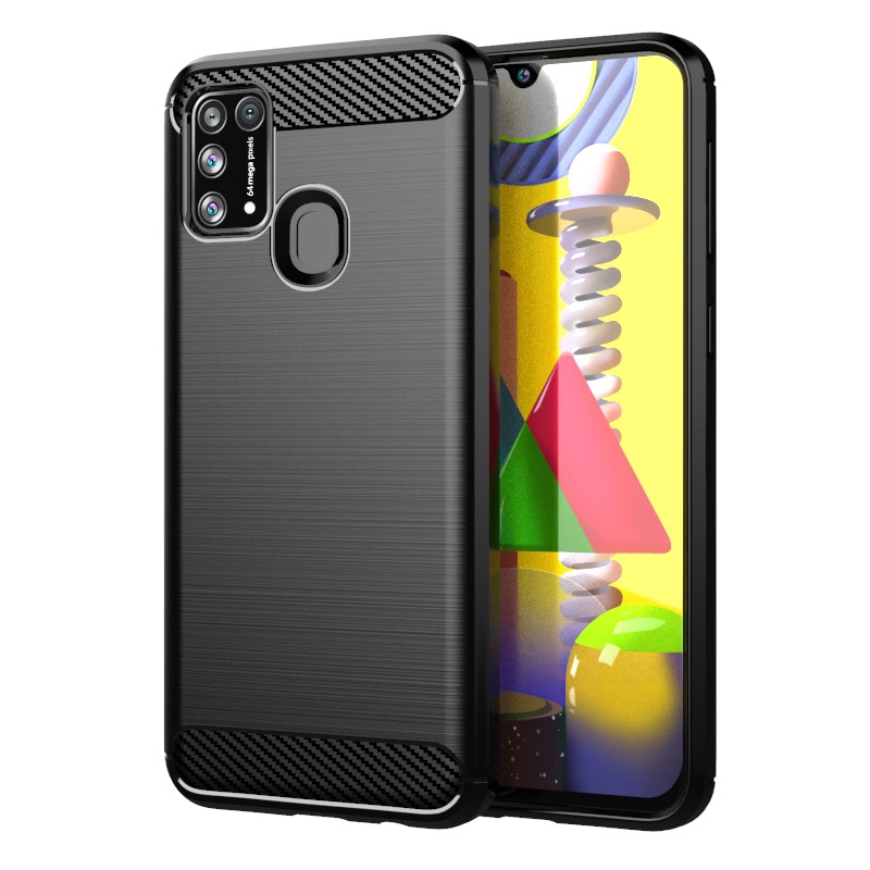Ốp Lưng Chống Sốc Vân Cabon Dành Cho Điện Thoại Samsung Galaxy M31