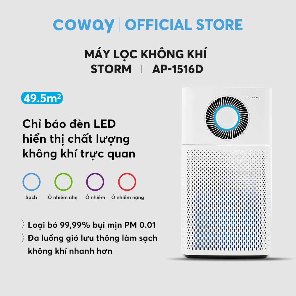 Máy Lọc không khí Coway Storm AP-1516D - Hàng chính hãng