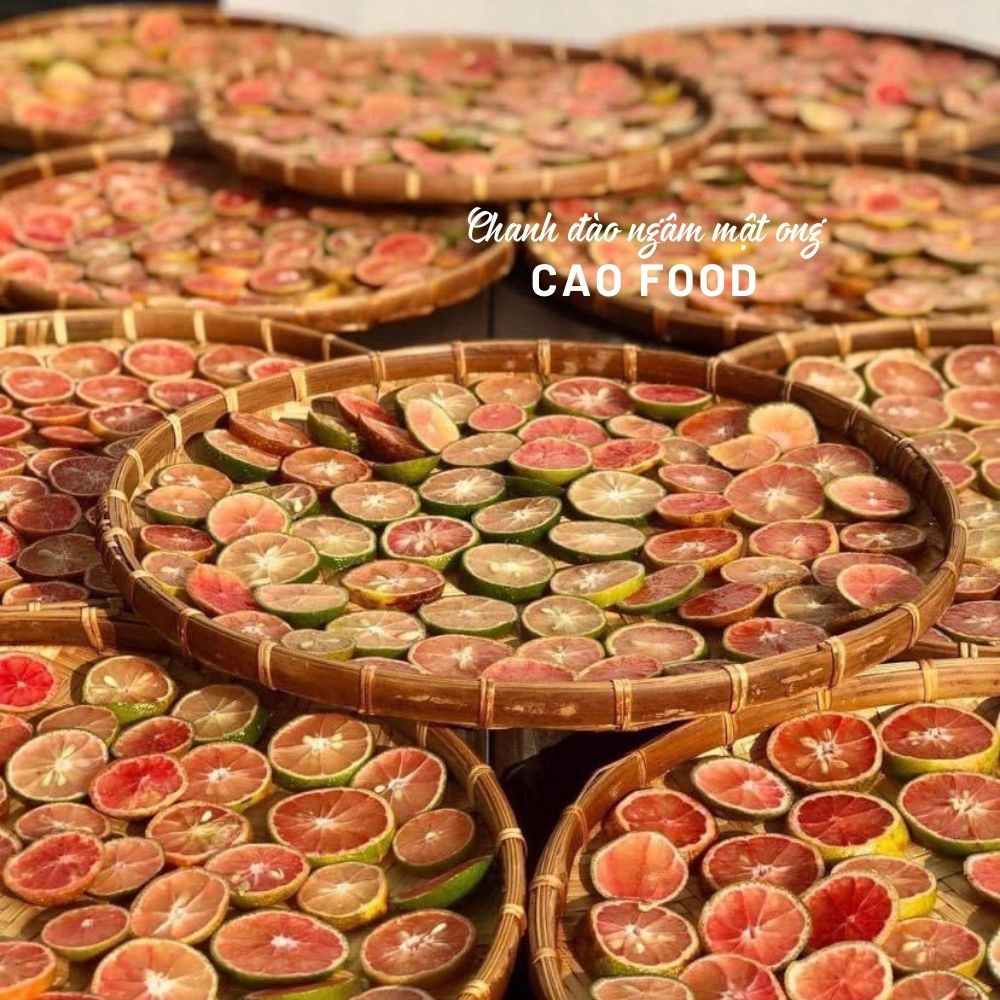 Mật ong ngâm chanh đào đường phèn CAO FOOD nguyên chất 100% - Nông sản nhà làm cao cấp, sạch & chất lượng
