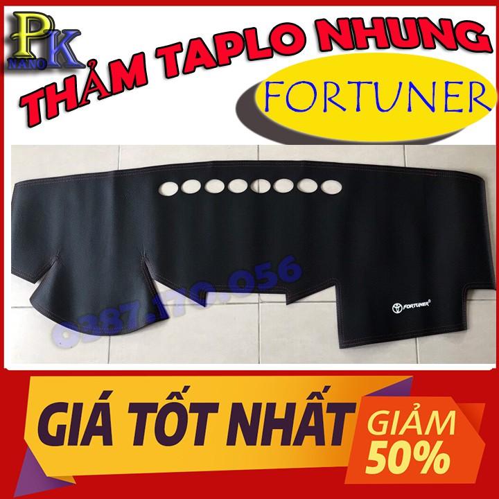 THẢM TAPLO NHUNG XE FORTUNER- THẢM TAPLO FORTUNER- THẢM TAPLO DA XE FORTUNER CHUẨN FORM