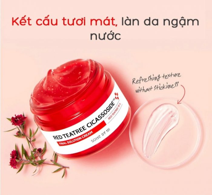 Kem Dưỡng Da Hỗ Trợ Trị Mụn Some By Mi Red Tea Tree Cicassoside Final Solution Cream 60g