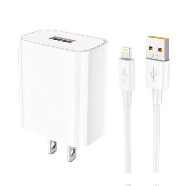 Bộ Sạc Nhanh Dành Cho Hoco DC19 USB To IP, Sạc Nhanh 5A/22.5W, Kèm Dây Dài 1m, Hỗ Trợ Sạc VOOC, Quick Charge 3.0, Hàng Chính Hãng.