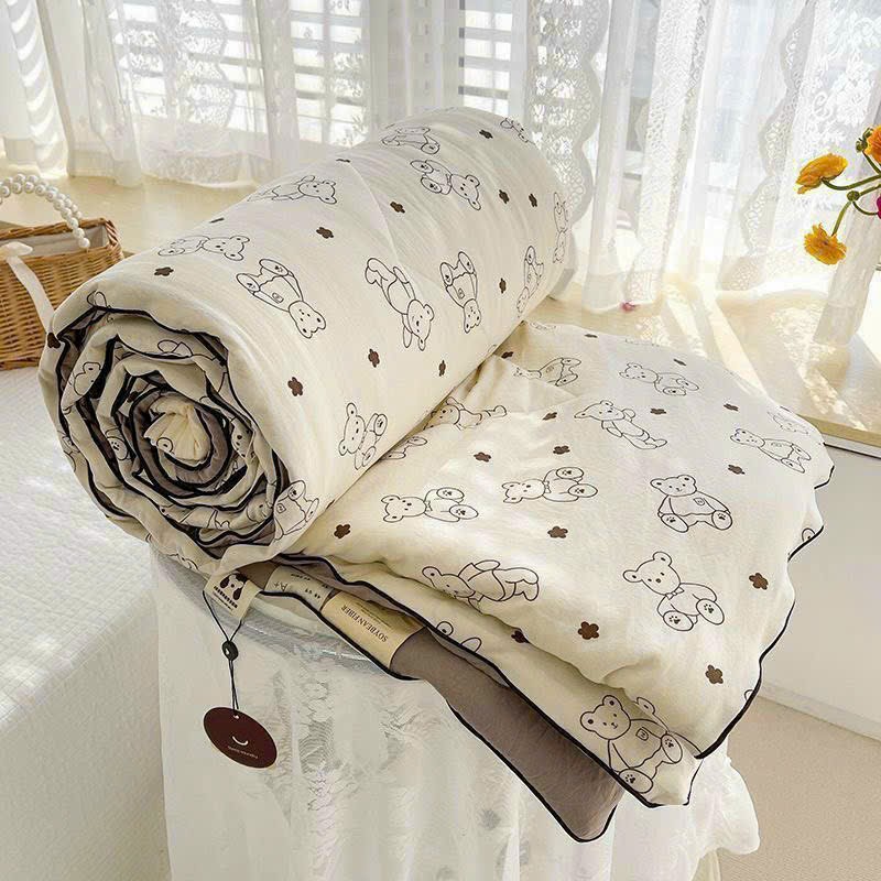 Chăn Hè Cotton Đũi Hàn Quốc Hàng Loại 1 Mềm Siêu Mát Lạnh Mùa Hè - Hàng Chính Hãng MINIIN