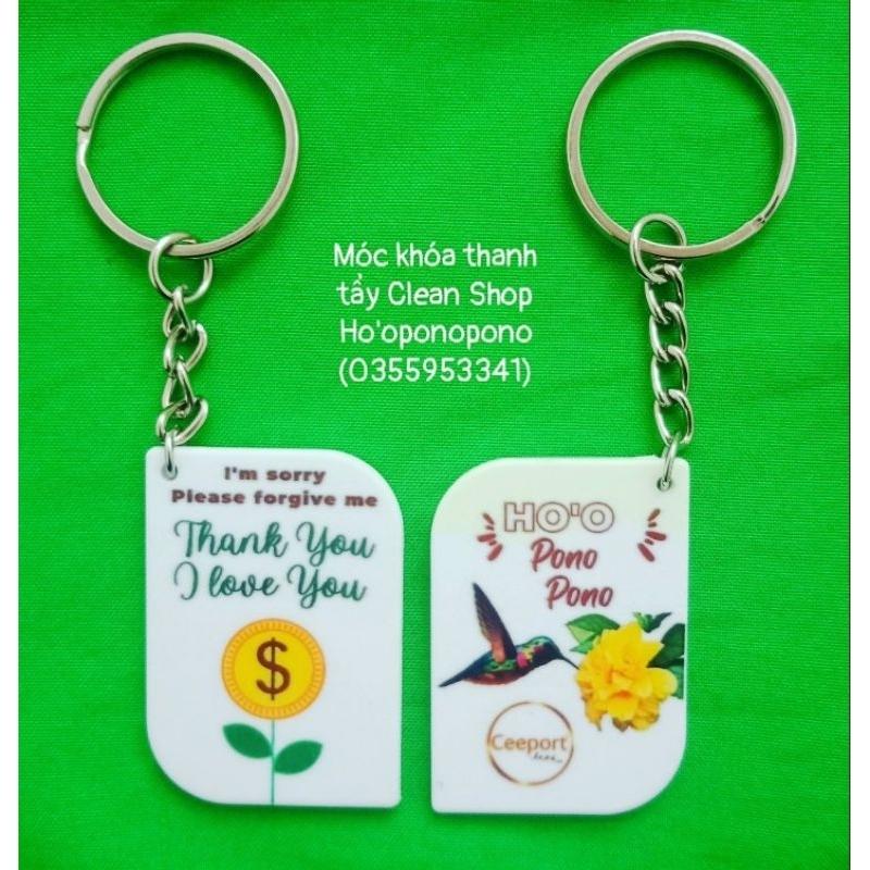 MÓC KHÓA HO'OPONOPONO THANH TẨY TÀI CHÍNH - MỐI QUAN HỆ - SỨC KHỎE - BÌNH AN | Ho'oponopono Keychain