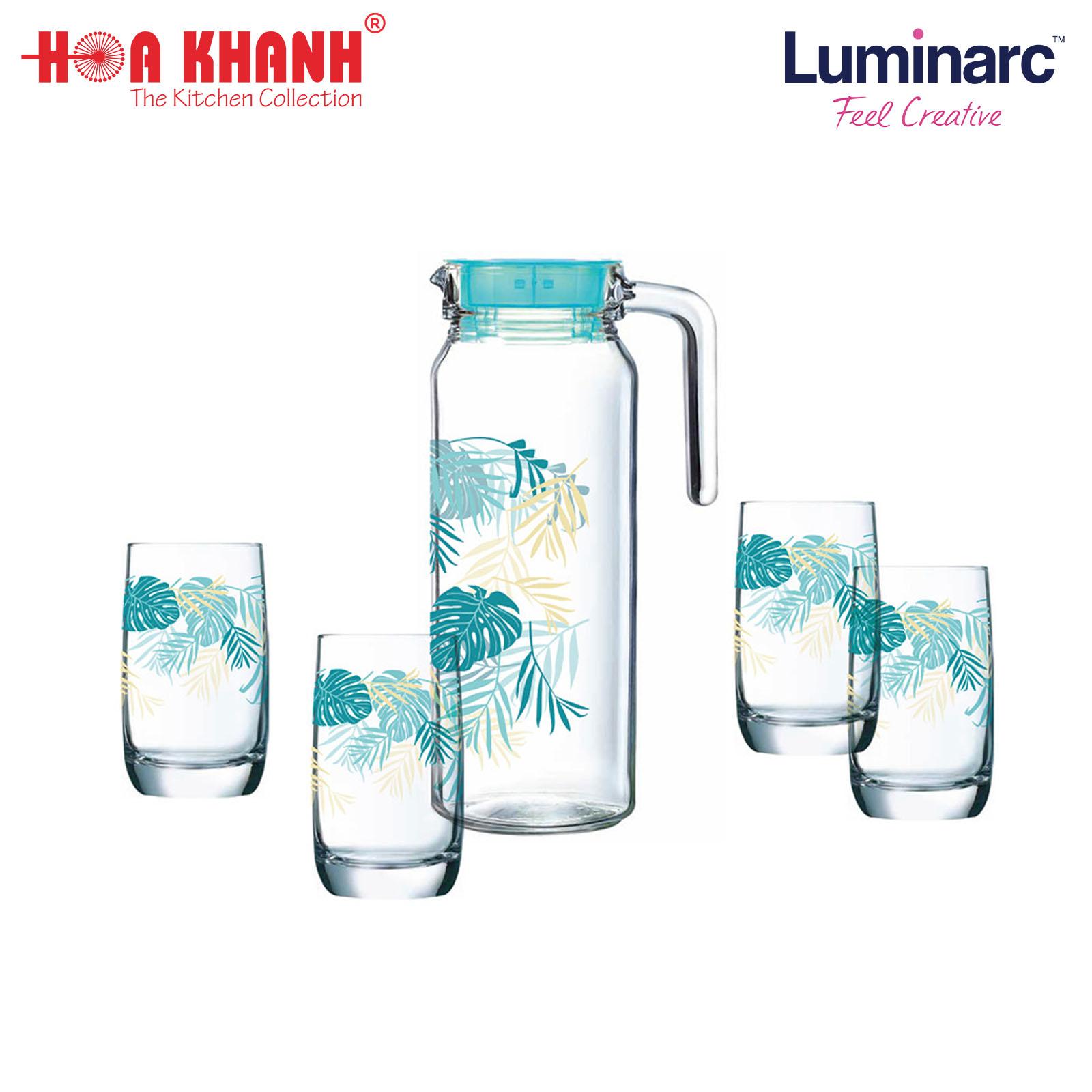 BỘ BÌNH LY THỦY TINH LUMINARC ROTTERDAM HIWAII 5 MÓN - LUHIV4911