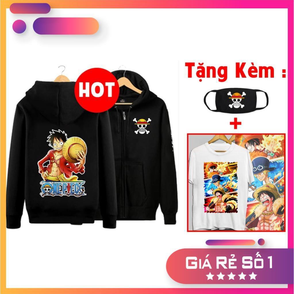 Siêu Rẻ Áo khoác nỉ in hình One Piece giá siêu rẻ nhất vịnh bắc bộ tặng kèm áo thun bịt mặt one piece