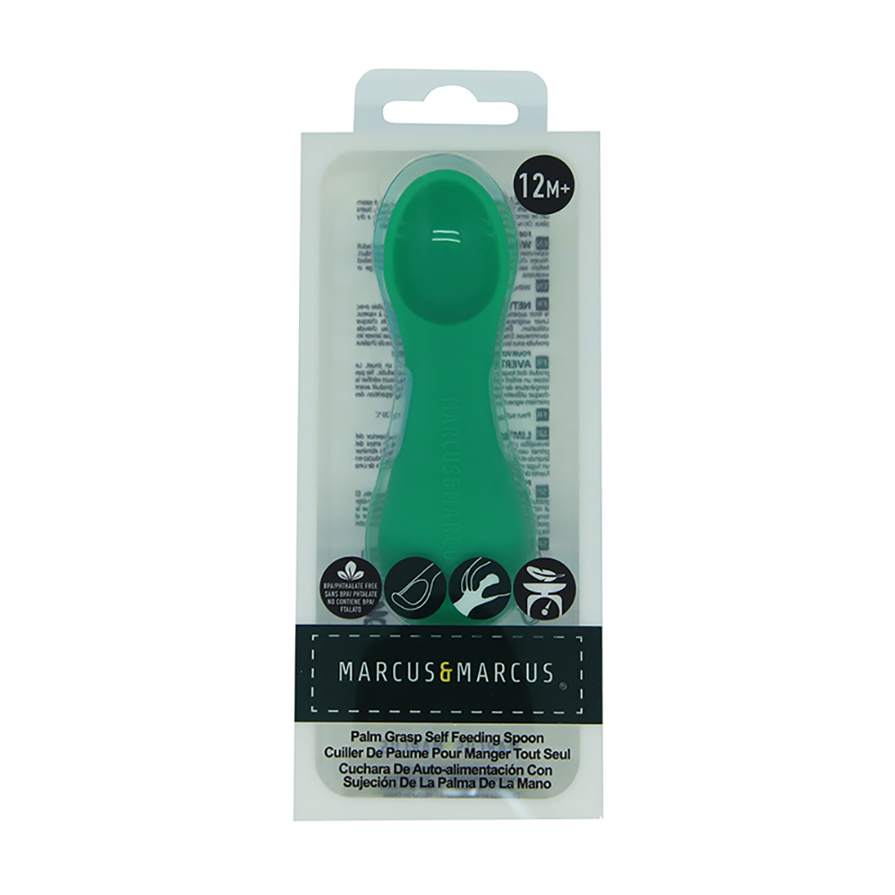 Thìa tập ăn silicon cho bé Palm Grasp Marcus & Marcus, từ 12 tháng