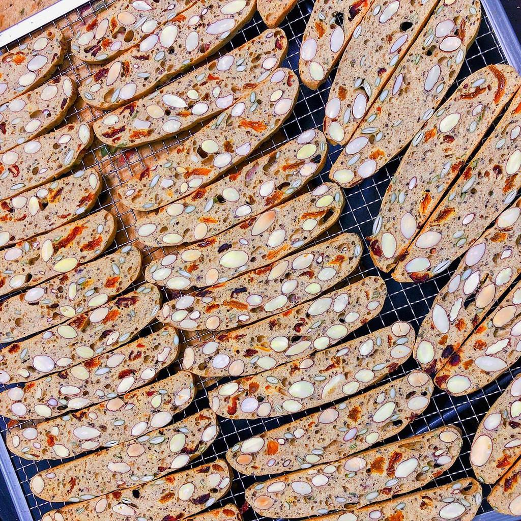 Bánh Biscotti Nguyên Cám 250gr - Bánh Ăn Kiêng Không Đường Vua Yến Mạch