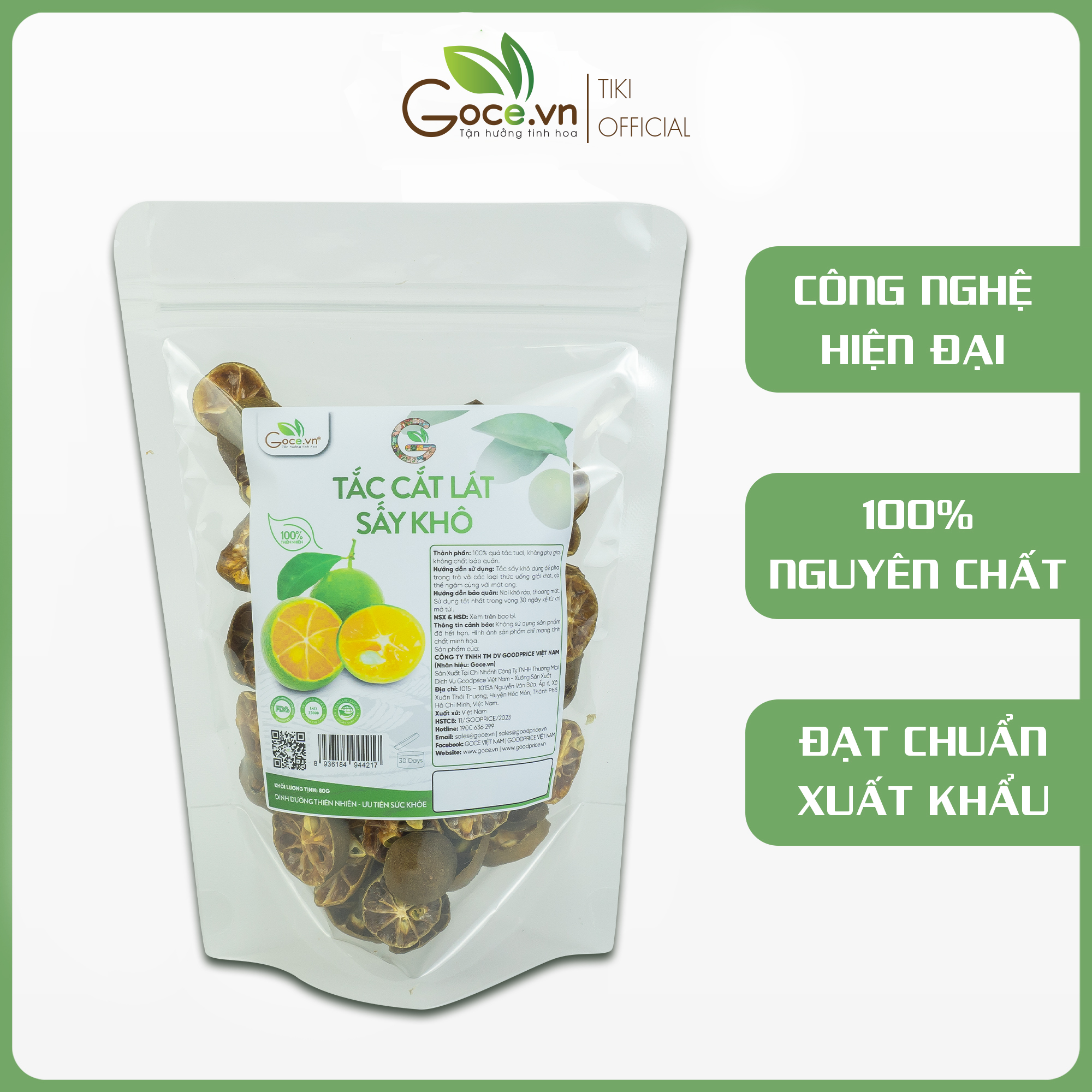 Tắc cắt lát sấy khô Goce - 80g