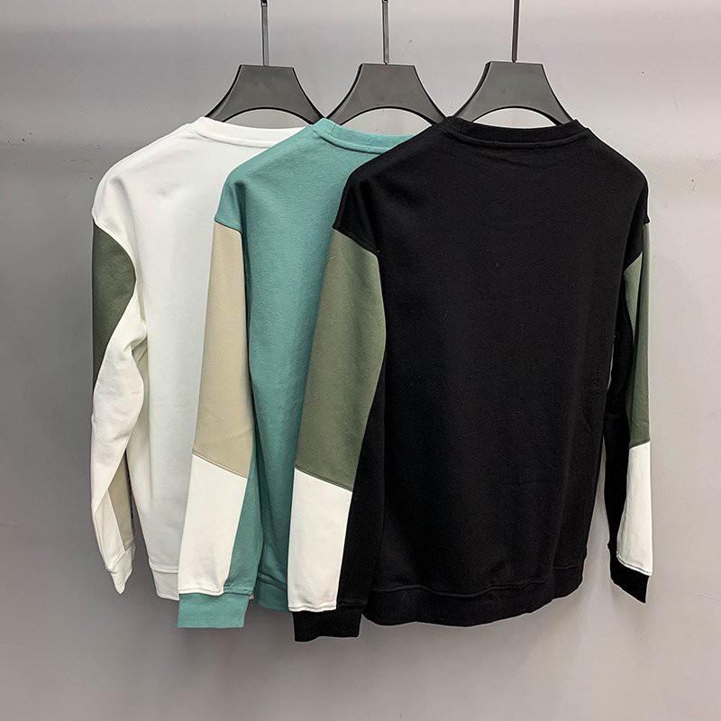 Áo Thu đông SWEATER dài tay Nỉ Xanh W04 Chất Da Cá