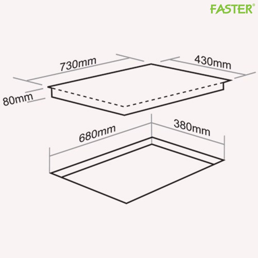 Bếp từ 2 vùng nấu nhập khẩu Malaysia Faster FS 828I hàng chính hãng