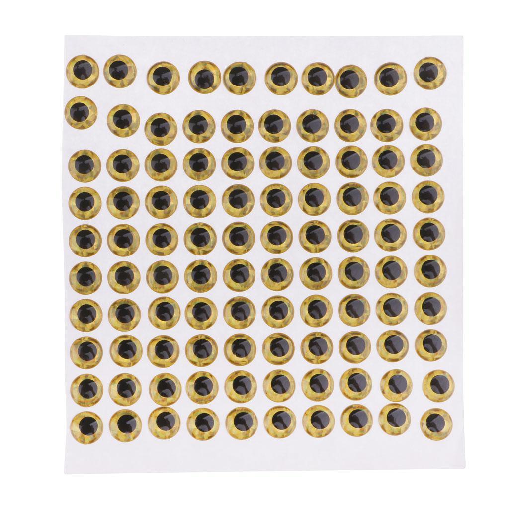 300pcs 3D Holographic Fishing Lure Eyes for Fly Tying Lure Crafts DIY Tool