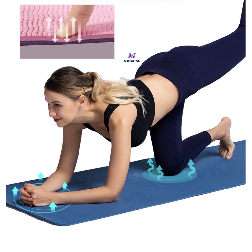 Thảm tập yoga .thảm tập gym ,dày 5mm chống trượt cao cấp lót thể dục tại nhà hay mang theo để tập