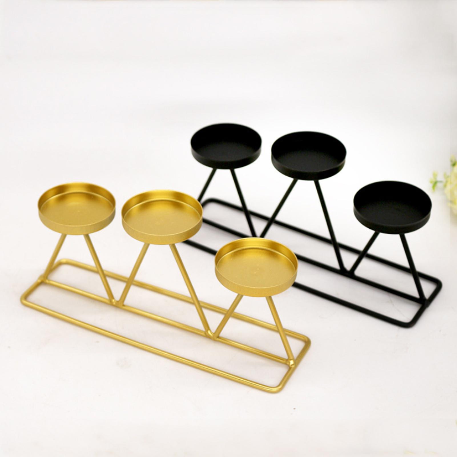 Gía để nến bằng kim loại trang trí tiệc để được 3 cây nến