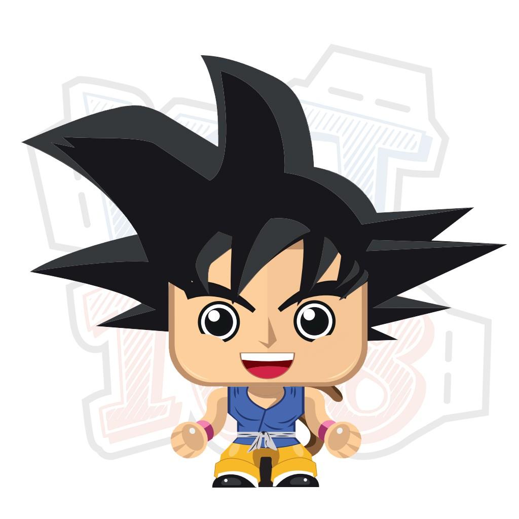 Mô hình giấy Anime Dragon Ball Chibi Goku GT Mini
