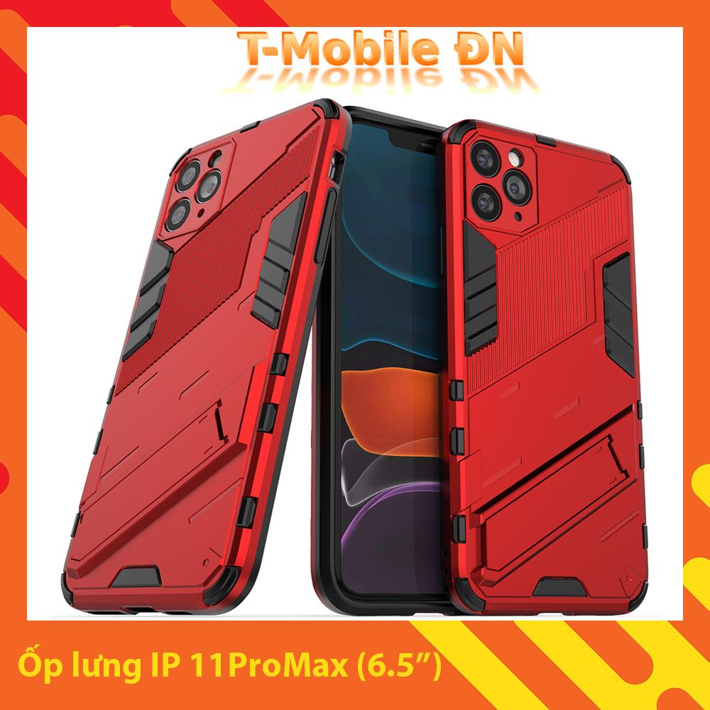 Ốp lưng cho iPhone 11 Pro Max, Ốp chống sốc Iron Man PUNK cao cấp kèm giá đỡ cho iPhone 11 Pro Max