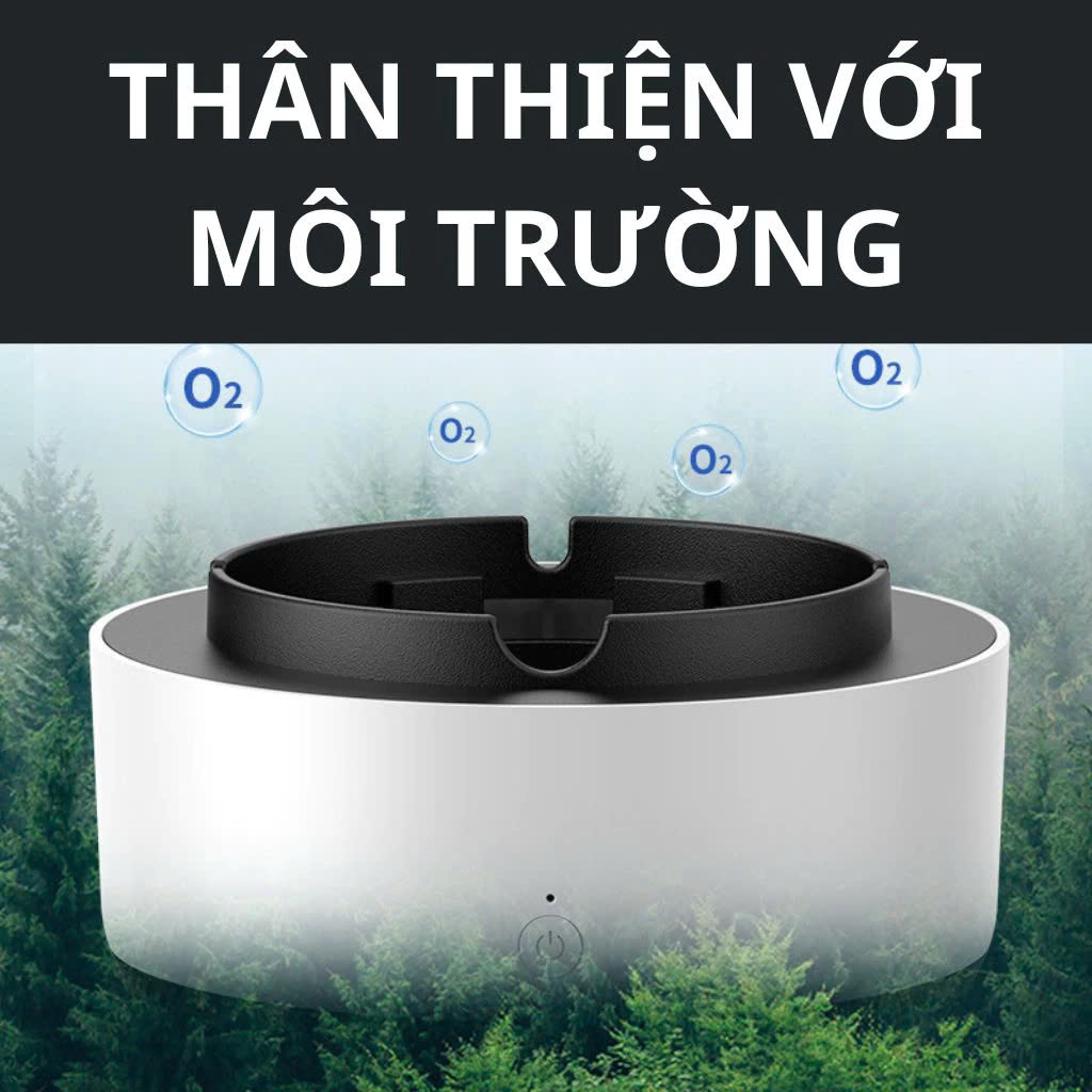 Gạt Tàn Không Khói Tự Động Loại Tốt: Khử Mùi, Lọc Không Khí Ion Âm Cực Hiệu Quả