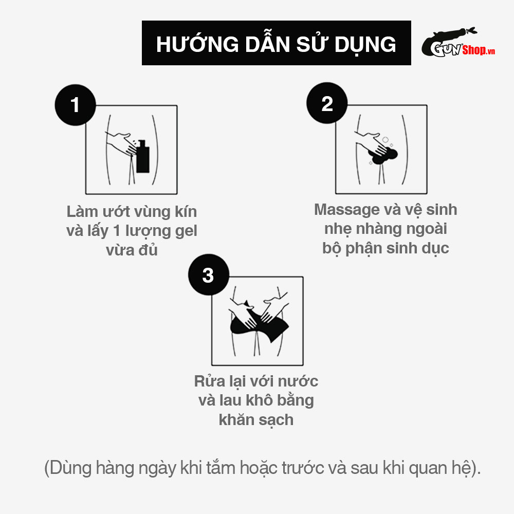 Dung dịch vệ sinh nam dạng bọt, tinh chất bạc hà tươi mát - Shell Pure Peppermint Extract kèm 1 chiếc BCS Gun Super Thin