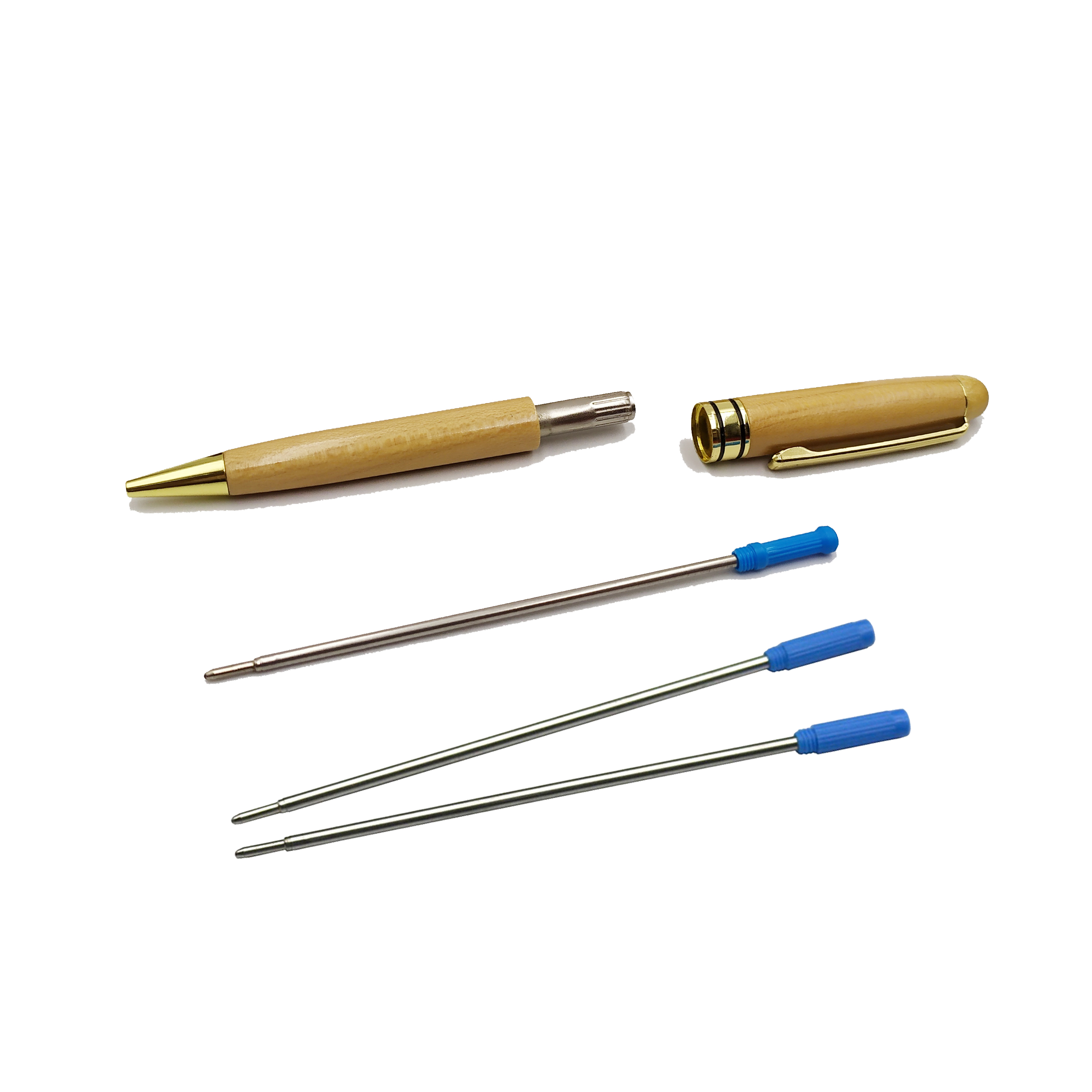 Combo Bút gỗ xoay tặng thêm 2 ruột bút