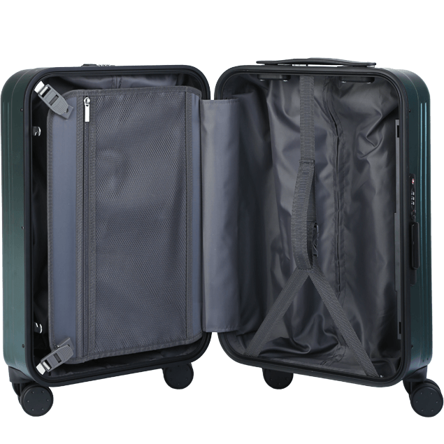 Vali kéo nhựa Sakos Mastery (khung nhôm) xanh lá