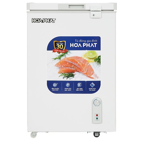 Tủ đông Hòa Phát 107 Lít HPF AD6107 kính cường lực - Hàng chính hãng