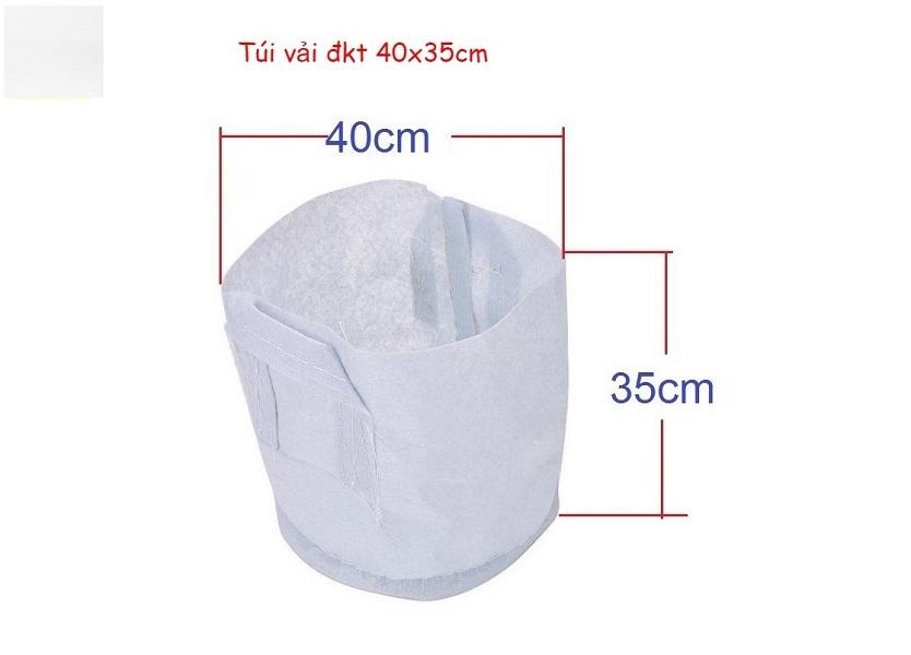 50 TÚI VẢI TRỒNG CÂY 40x35 CM, kích thước thực lớn hơn 40x35cm