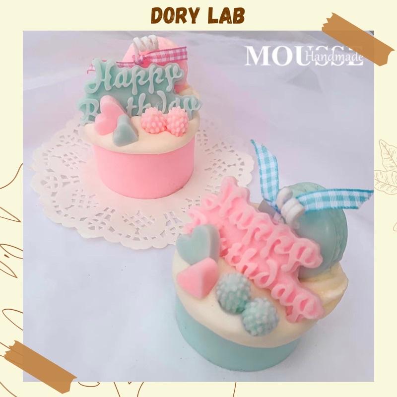 Nến Thơm Bánh Kem Happy Birthday Màu Pastel Ngọt Ngào - Dory Lab