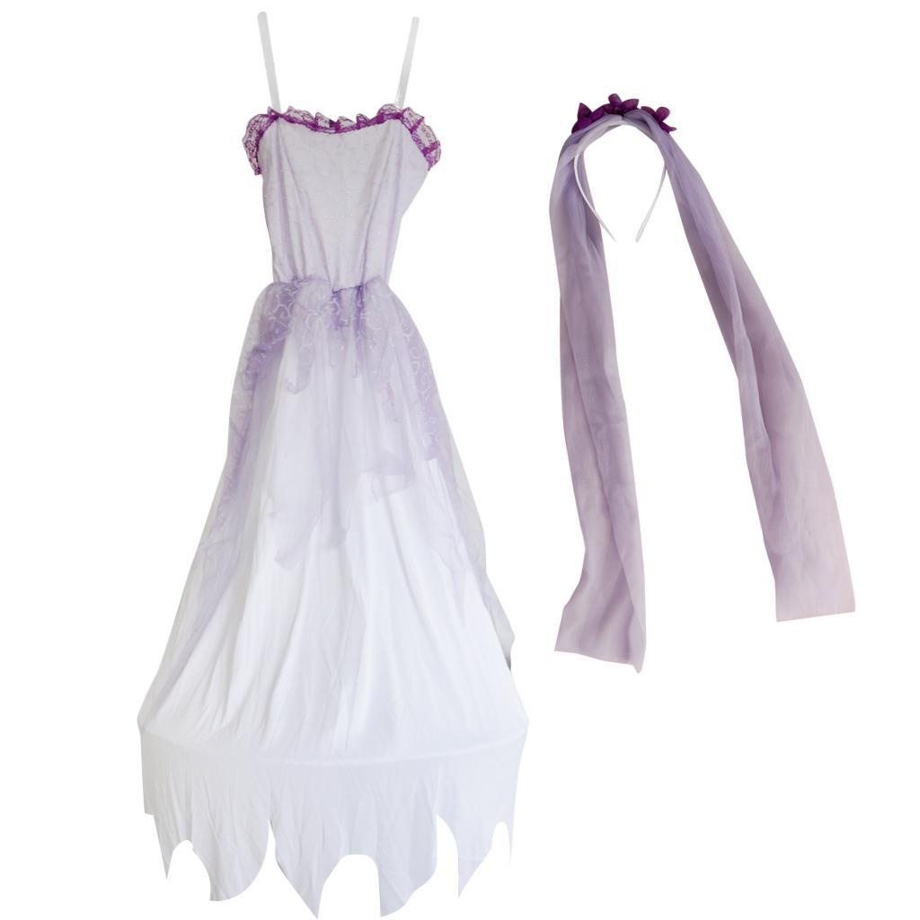Halloween Zombie Ghost Bride Costume Dress Cosplay Halloween Fancy Dress