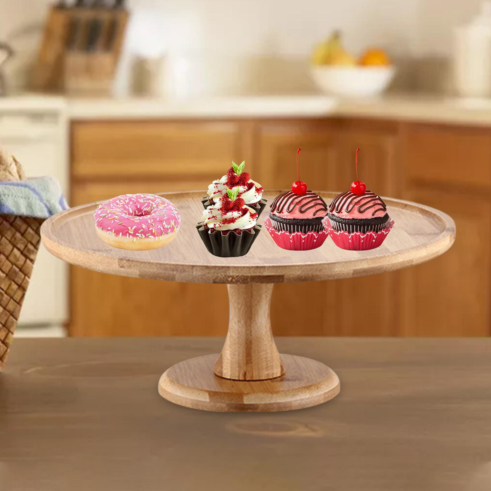 Cake Stand Round Party Wooden Tray Serving Tray for Wedding Party