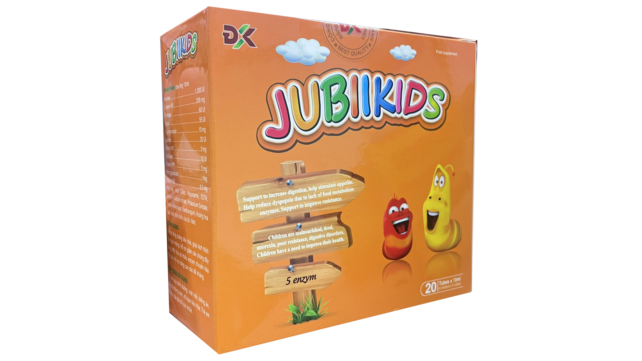 Ống Uống Giúp Bé Ăn Ngon Miệng Tiêu Hóa Tốt JubiiKids ( Hộp 20 ống )