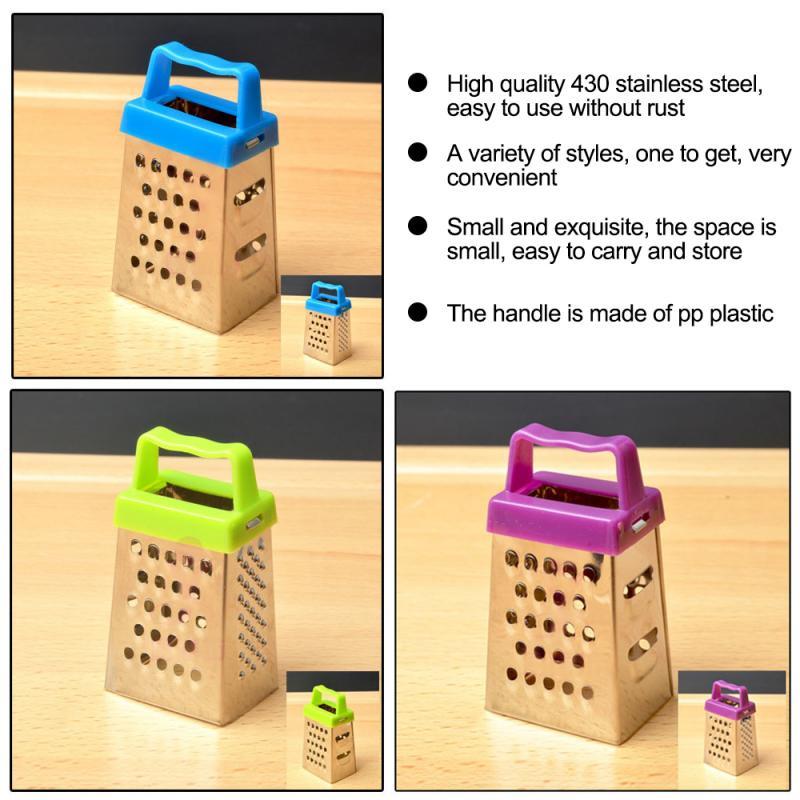 Multifunction Peel Cutter Stainless Steel Mini Four-Sided Grater Planer Fruit Ginger Garlic Grater Slicer Cooking Kitchen Gadget