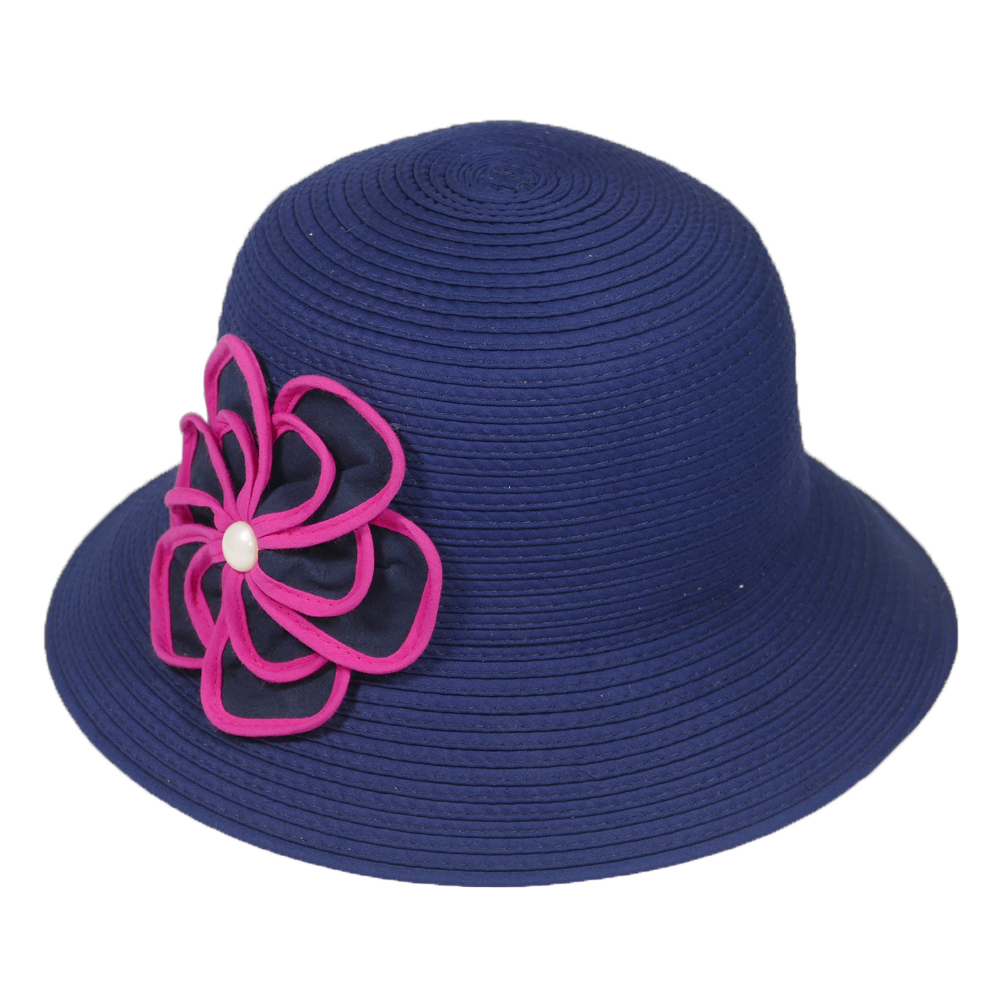 Nón nữ vành rộng 7cm mũ tai bèo mũ vành tròn cao cấp được gắn nhiều mẫu hoa khác nhau thiết kế riêng biệt