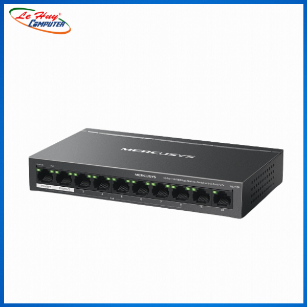 Switch PoE+ Mercusys MS110P (10 port/ 10/100Mbps) - Hàng Chính Hãng