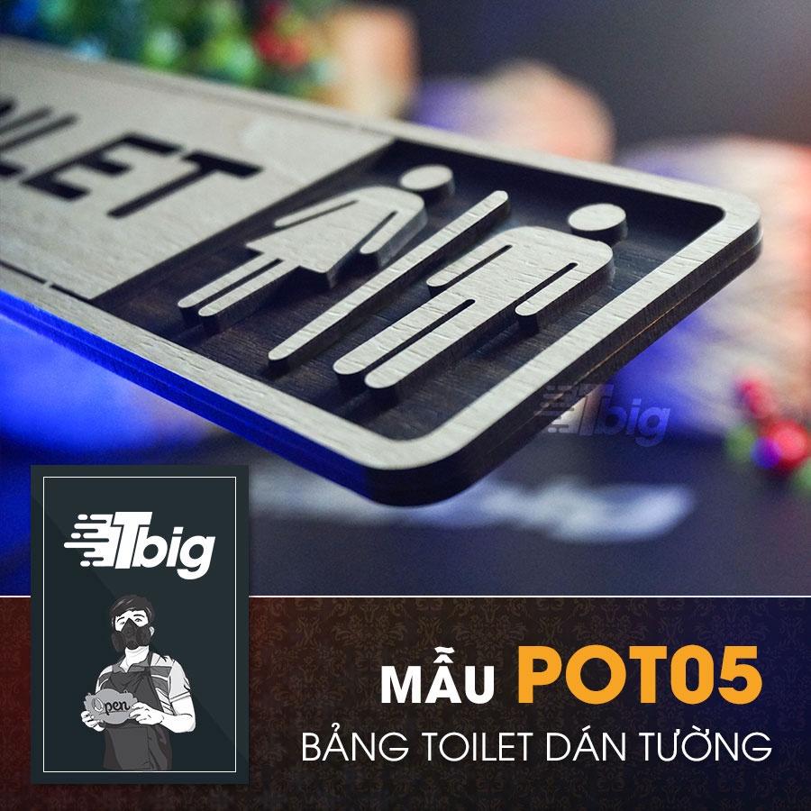 Bảng gỗ toilet dán tường sang trọng mẫu decor độc đáo mới lạ