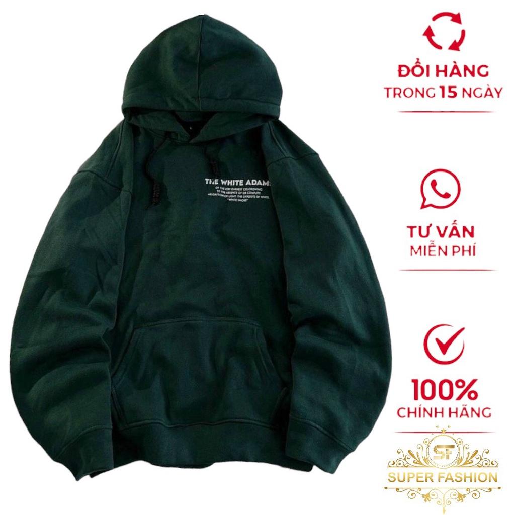 Áo Hoodies Nam Chất Nỉ in Xương Có Nón Lớn 2 Lớp Form Rộng Mặc Thoải Mái FASHION